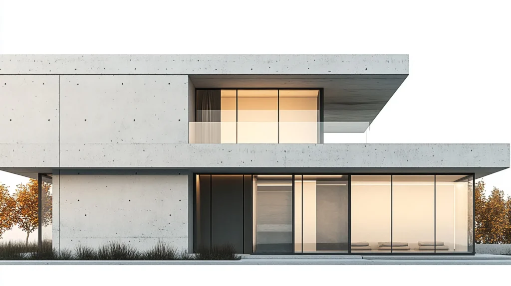 contemporary-house-facade-with-minimalist-design-concrete-exterior-glass-entryway (Web H)